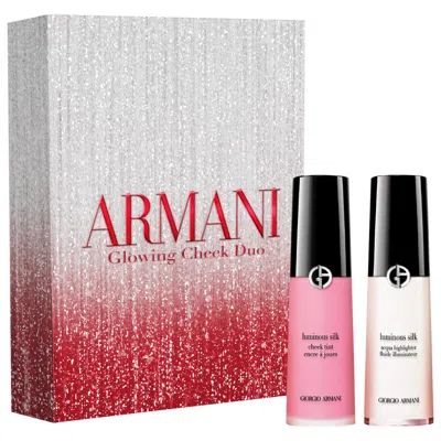 Armani Collezioni Glowing Cheek Liquid Blush & Highlighter Gift Set In Transparent