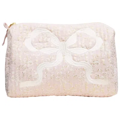 Loveshackfancy Octavia Secret Crush Travel Cosmetic Bag In Neutral