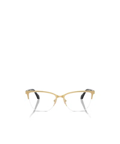 Versace Demo Cat Eye Ladies Eyeglasses Ve1304 1002 54 In Gold