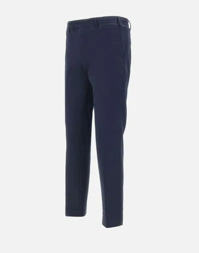 Pt Torino Tailored Trousers With Belt Loops And Pockets In Blue