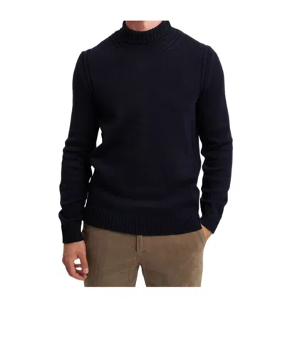 Dondup Man Turtleneck Midnight Blue Size 40 Wool In Black