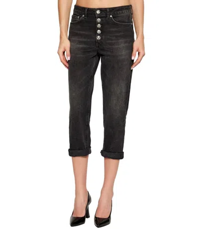 Dondup Pantalone 5 Tasche Nero In Black