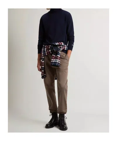 Woolrich Lambswool Turtleneck Sweater In Blue