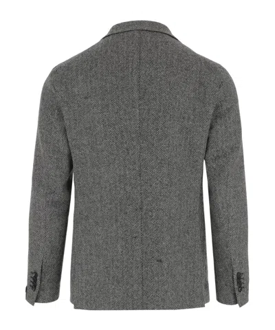 Tagliatore Men Dark Grey Tweed Single-breasted Blazer, 40 Luxury Blazers For Men Darveys In Gray