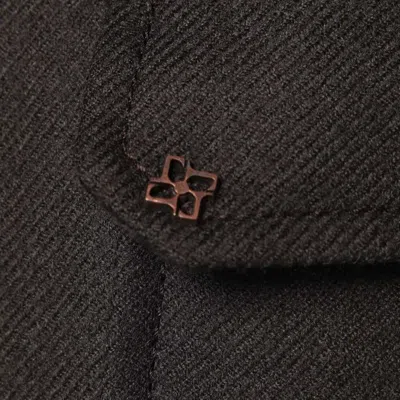 Tagliatore Wool Jacket With Chest Pockets And Collar In Black