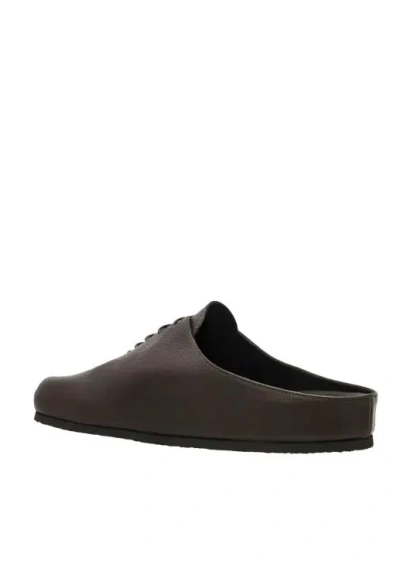 Jacquemus Derby Style Lace-up Slippers In Animal Print