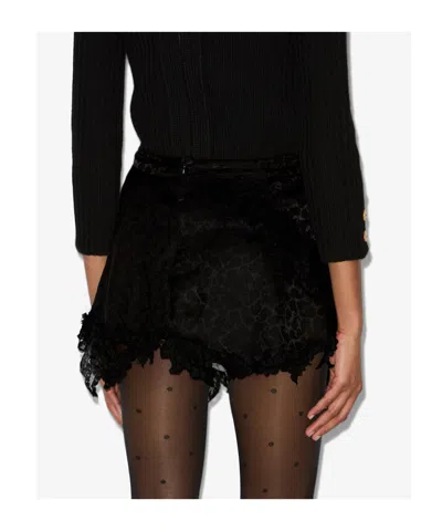 Isabel Marant Reana Lace-trimmed Skirt In Black
