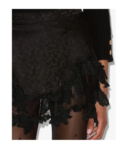 Isabel Marant Reana Lace-trimmed Skirt In Black