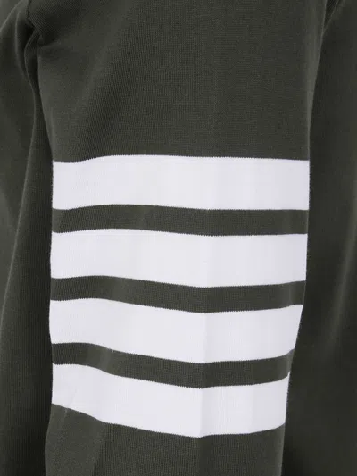 Thom Browne Classic Fit Long Sleeve Rugby In Med Weight Jersey With En In Green