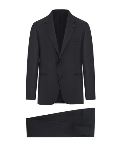 Lardini Completo Sartoriale In Lana In Black