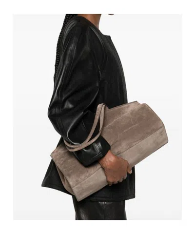 Benedetta Bruzziches Structured Calfskin Handbag With Metallic Clasp In Brown