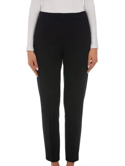 Le Tricot Perugia Pressed-crease Side-pocket Trousers In Black