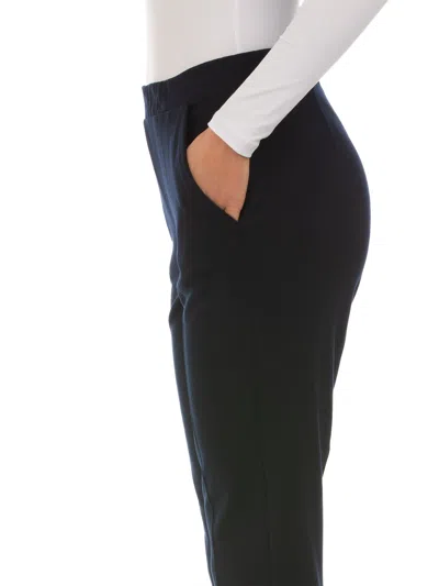 Le Tricot Perugia Pressed-crease Side-pocket Trousers In Black