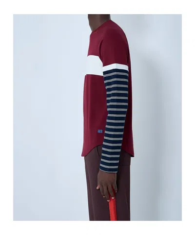 Wales Bonner Stripe-panel T-shirt In Multi
