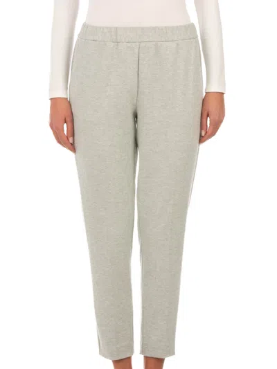 Le Tricot Perugia White Polyester Blend Trousers In Gray