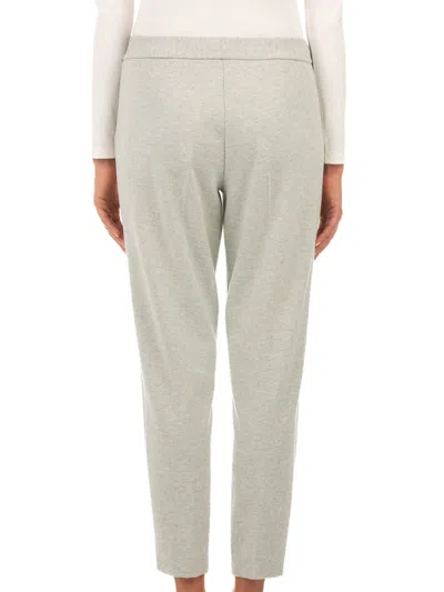Le Tricot Perugia White Polyester Blend Trousers In Gray