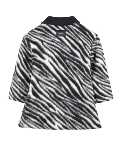 Marc Jacobs Girl's Zebra Faux Fur Coat In Black