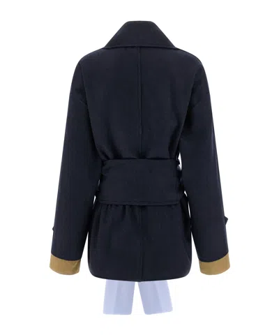 Jejia Cashmere Wool Coat In Blue