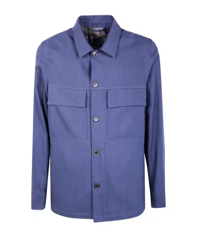 Paul Smith Mens Shirt Jacket In Blue