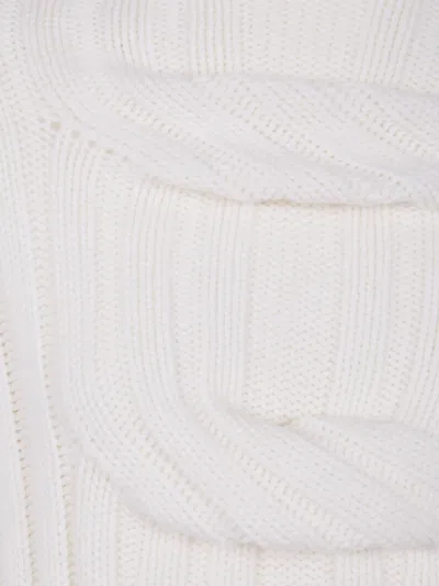 Mrz Roll-neck Knitted Top In White