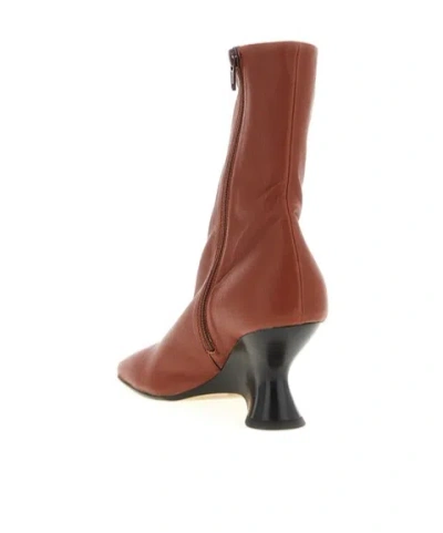 Dries Van Noten Ankle Boots With Square Toe And Unique Heel In Multi