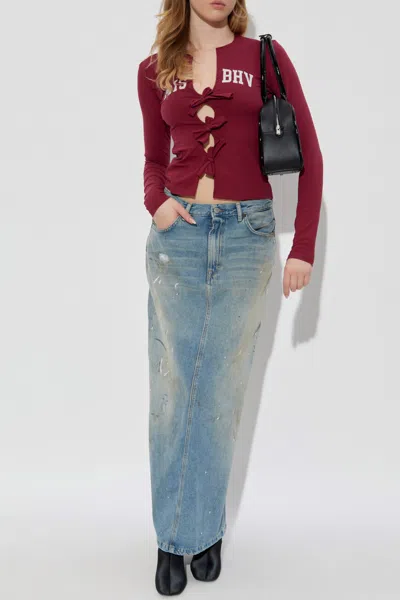 Misbhv Round-neck Tie-dye T-shirt In Red