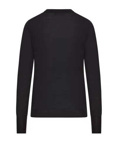 Roberto Collina Crew Neck Wool Sweater In Black