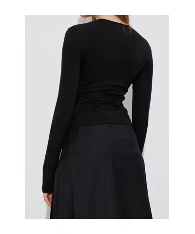 Misbhv Varsity Bows Longsleeve Top In Black