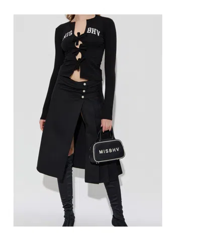 Misbhv Varsity Bows Longsleeve Top In Black