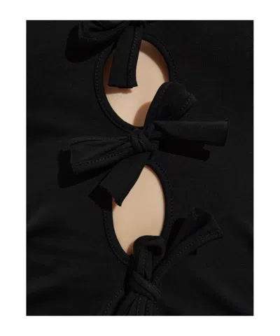 Misbhv Varsity Bows Longsleeve Top In Black