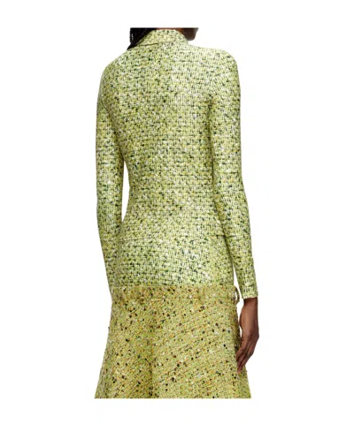 Diesel Long-sleeve Patterned Top In Green