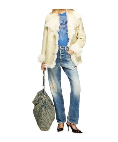 Diesel L-aconic Button-up Regular Fit Coat In Brown