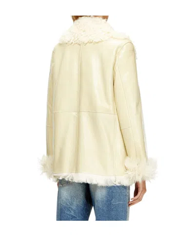 Diesel L-aconic Button-up Regular Fit Coat In Brown