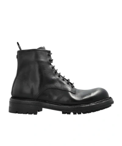 Dolce & Gabbana Leather Ankle Boot Chunky Sole In Black