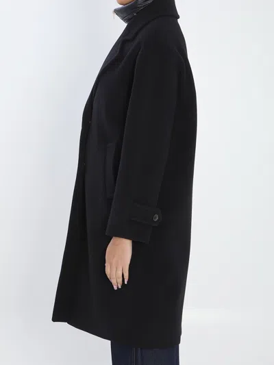 Herno Lightweight Wool And Nylon Outerwear In Black