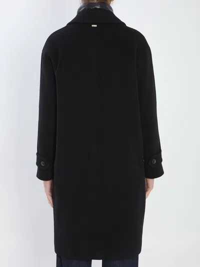 Herno Lightweight Wool And Nylon Outerwear In Black