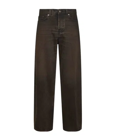 Haikure Brown Vintage Effect Korea Jeans In Black