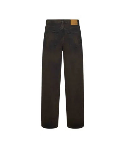 Haikure Brown Vintage Effect Korea Jeans In Black