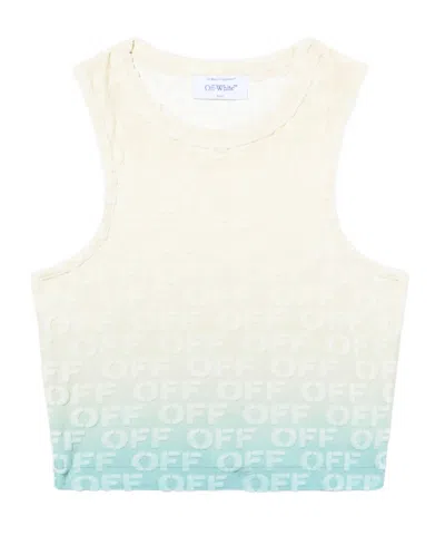 Off-white Monogram-jacquard Tank Top In Neutral