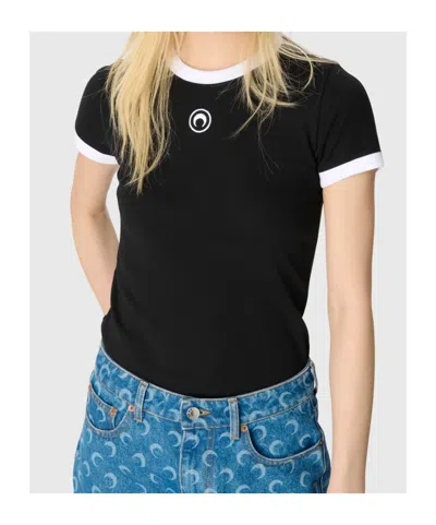 Marine Serre T-shirt E Polo Nero In Multi