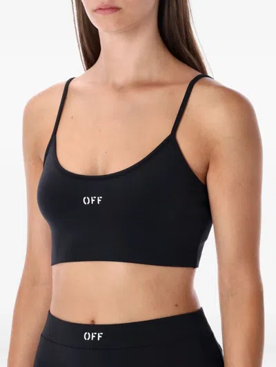 Off-white Sleek Spaghetti Strap Top In Black