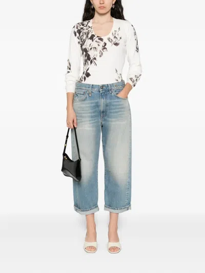 Blugirl Floral-print Top In White