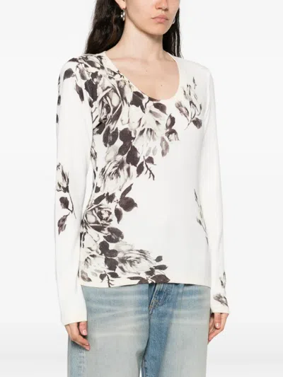 Blugirl Floral-print Top In White