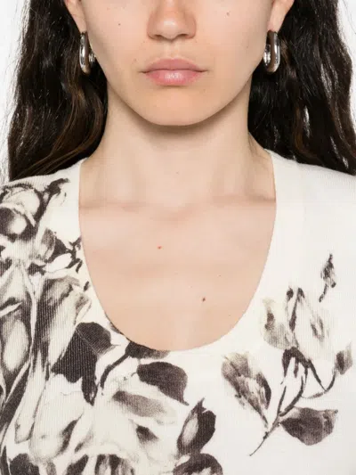 Blugirl Floral-print Top In White