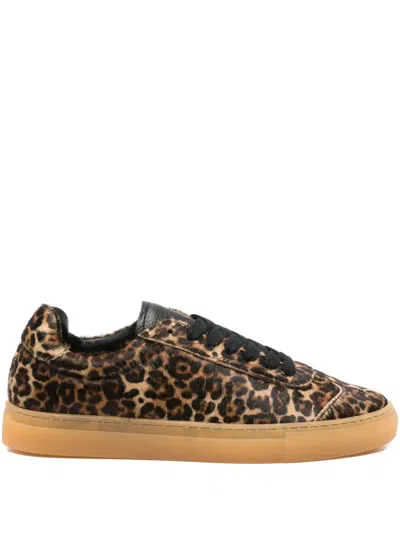 Copenhagen Leopard-print Sneakers In Brown