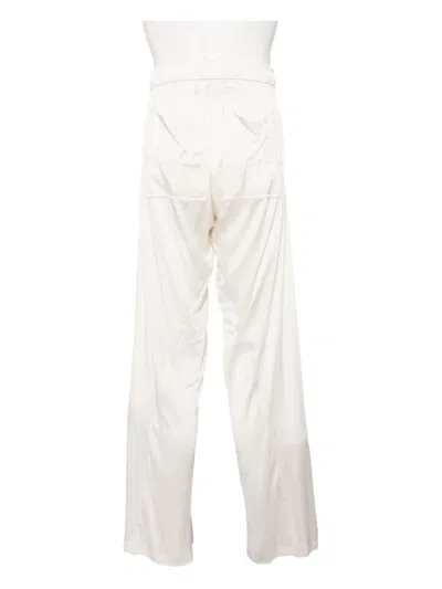 Julius Pintuck-detail Trousers In White
