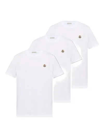 Moncler Logo-patch T-shirt Pack In White