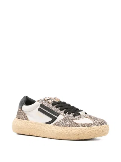 Puraai Glitter-panel Sneakers In Multi