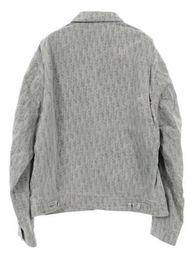 Pre-owned Dior 2010s Oblique Zip Blouson Jacket In Gray