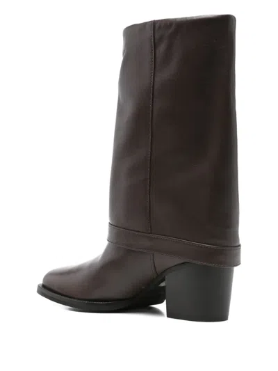 Evaluna High Heels Ankle Boots In Brown